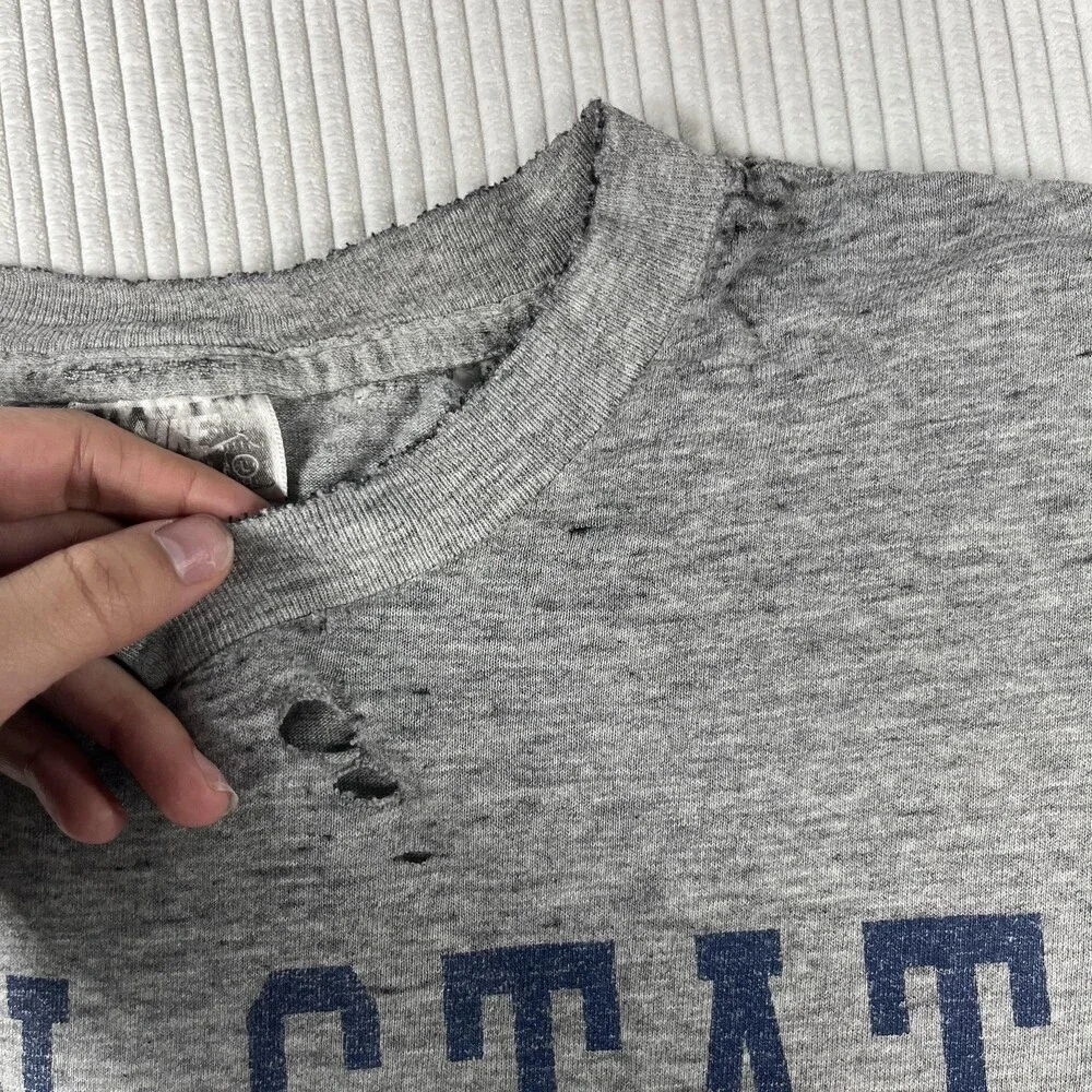 Vintage Penn State Nittany Lions Shirt Mens L Gray NCAA Football Nike USA 90s